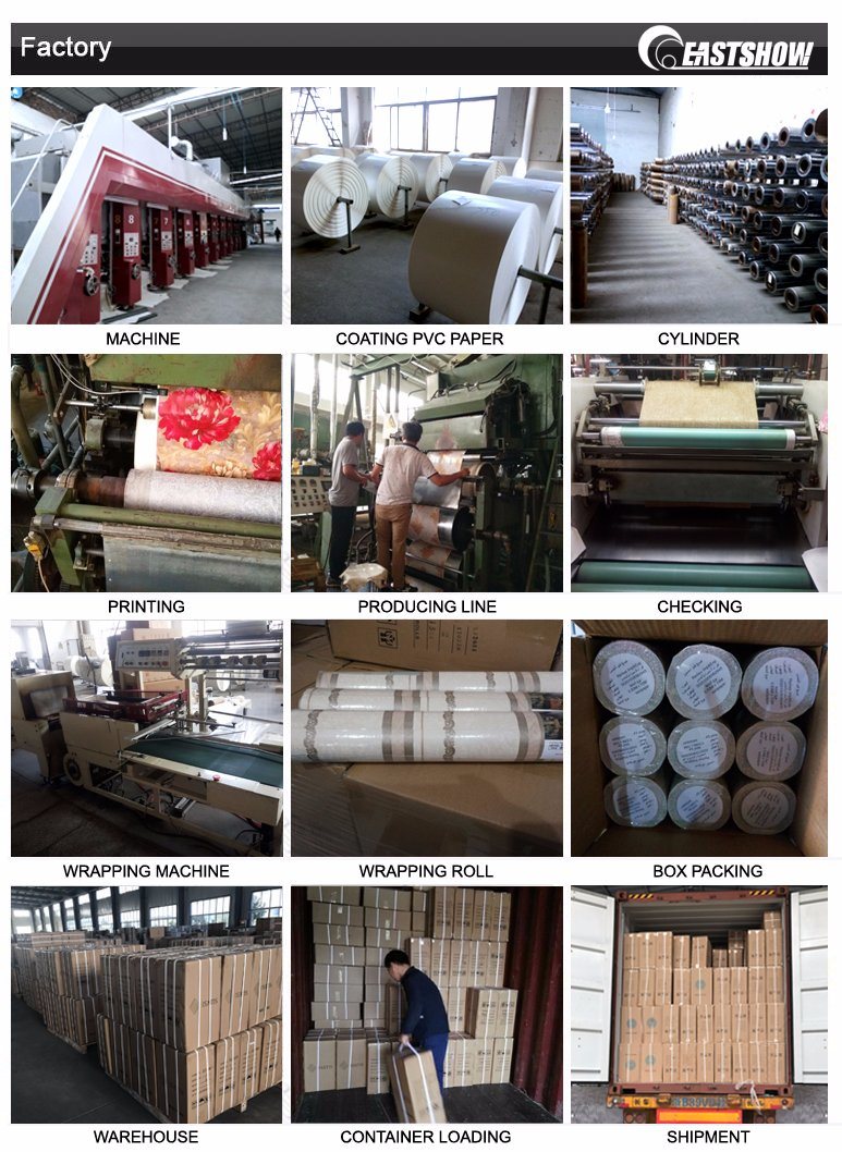 PVC Decorative Wallpaper Printing Trees (220-240g/sqm 53CM*10M)
