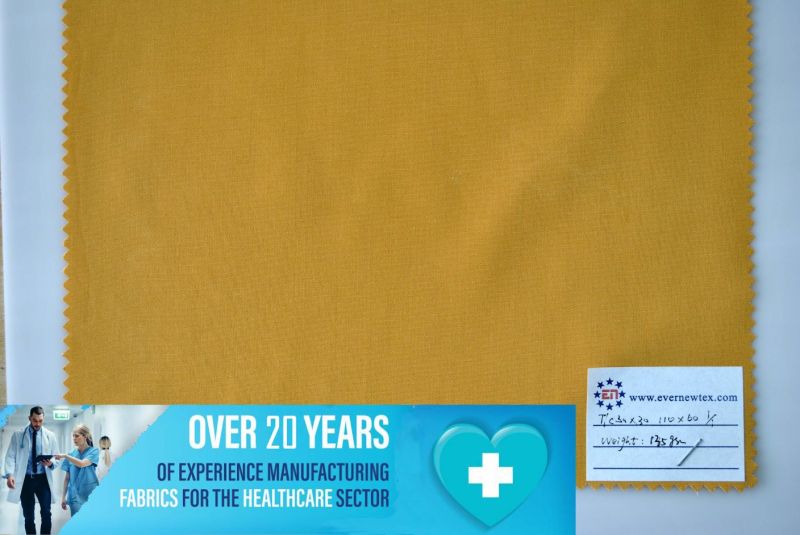 Tc 30X30 110X60 1/1 135GSM Medical Fabric for Hospital