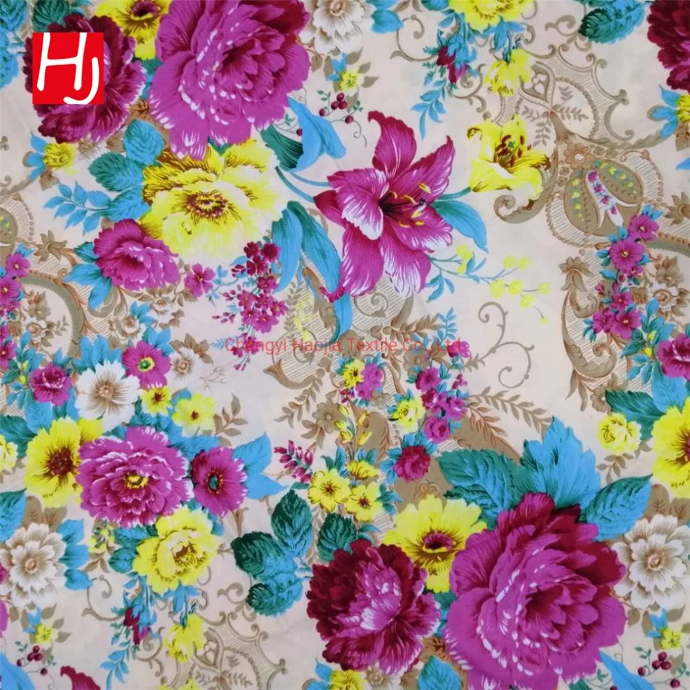 Bed Sheet Fabric Disperse Printed Fabric Flower Design African Printed Fabric for Bedsheets