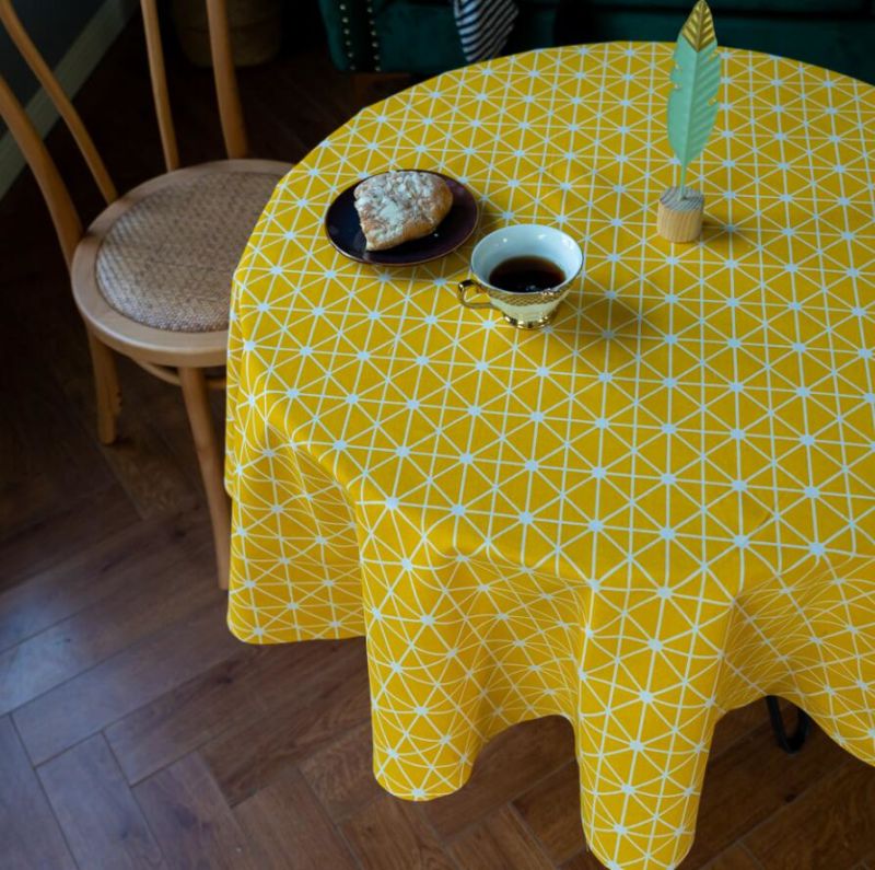 Nordic Ins Style Restaurant Round Cotton Linen Tablecloth