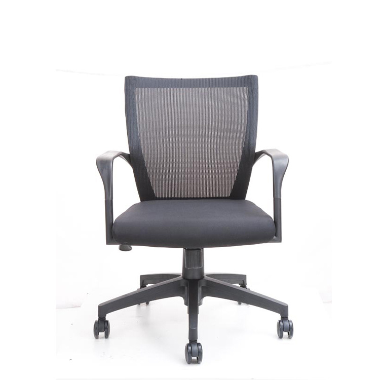 Simple Gray Back Black Fabric Seating Office Ergonomic Mesh Chair
