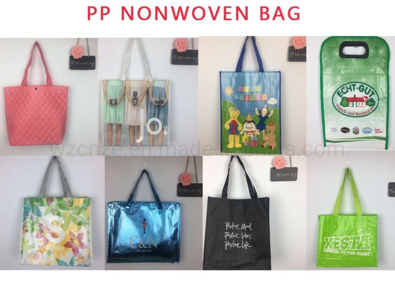 Custom Logo Printed PP Non Woven Fabric Tote Bag for Promotion