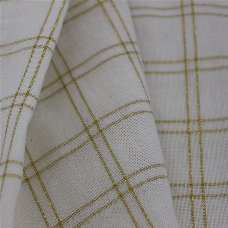 97%Cotton Double Layer Fabric with Lurex