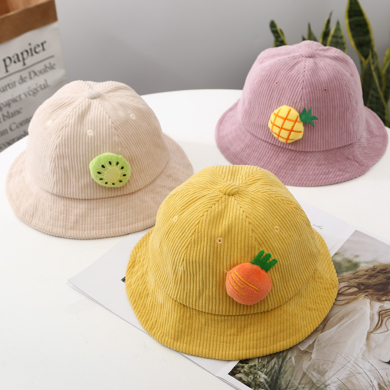 Stock Small Size Colorful Corduroy Toddler Sun Hat