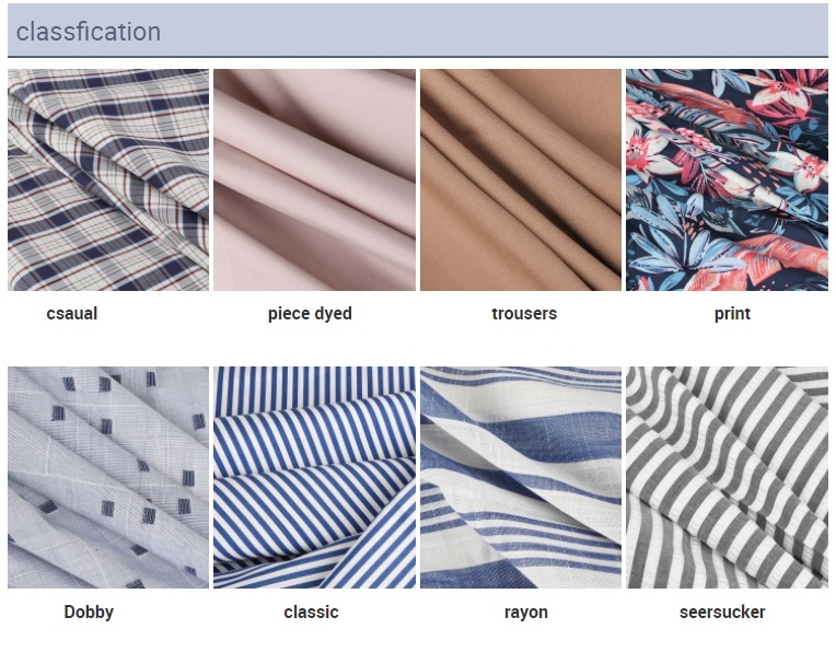 Cotton Fabric Yarn Dyed Shirt Rayon Fabric
