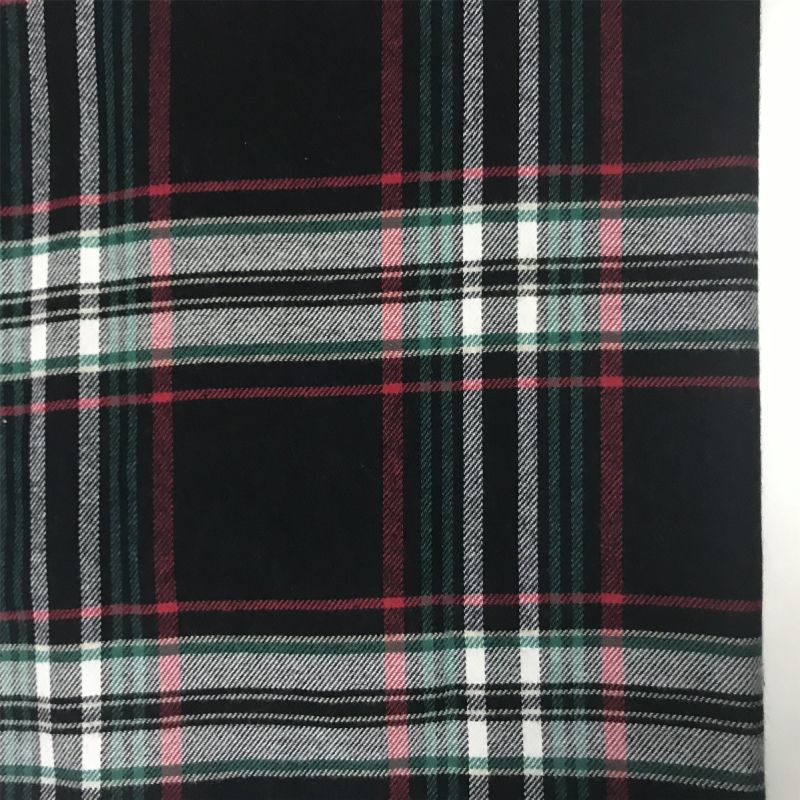 Cotton Yarn Dyed Flannel Fabric Check Fabric