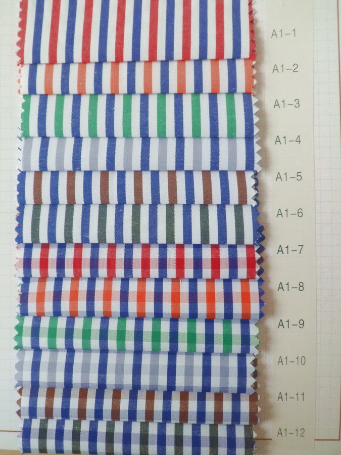 Various Color Stripes Checks School Uniform Shirt Fabric