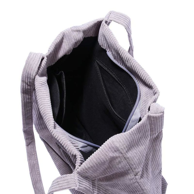 Casual Women Shoulder Bags Corduroy Tote Bag Handbag