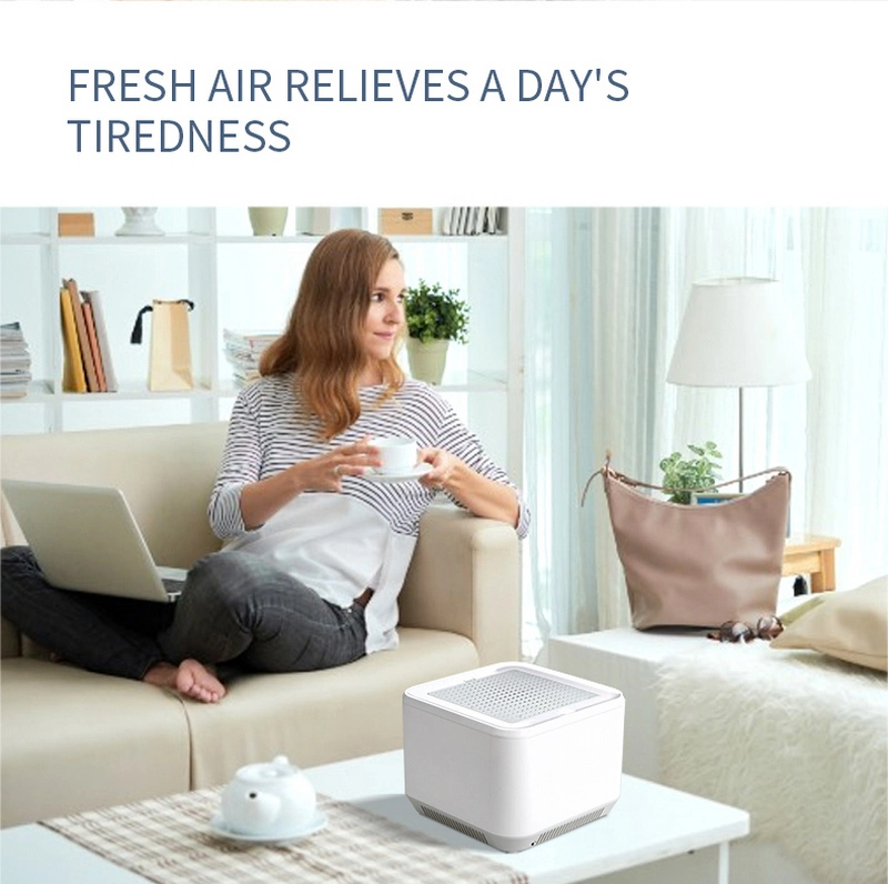 Portable Air Purifier for Home with True HEPA Filters Desktop USB Air Cleaner Ionizer Freshener for Cigarette Smoke