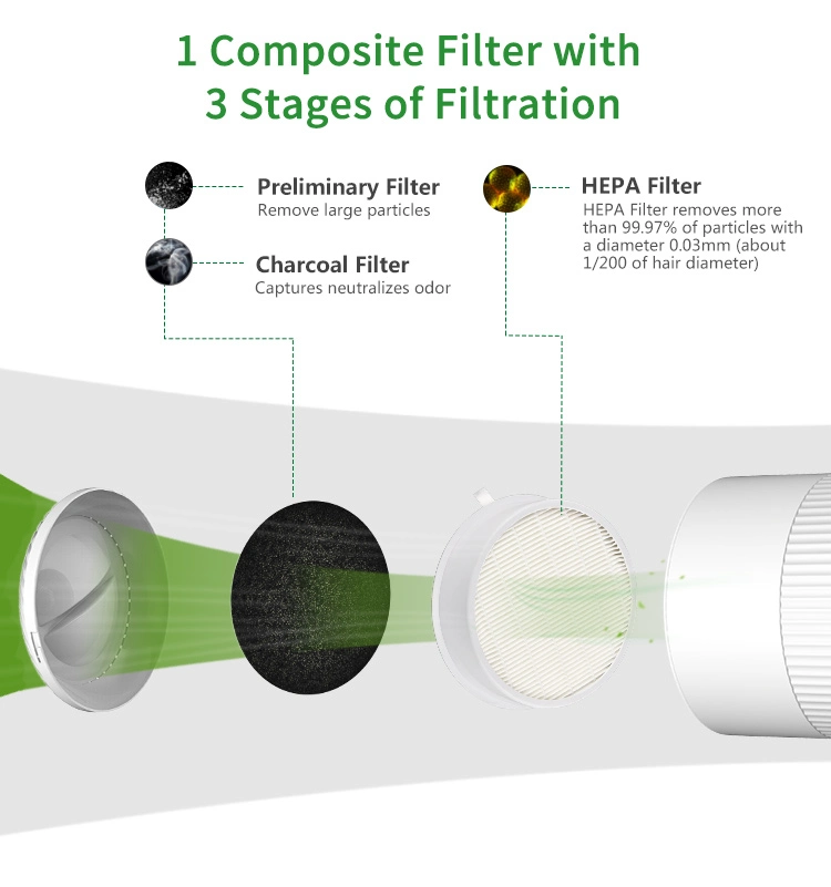True HEPA Filter Personal HEPA Air Purifiers for Home Odor Allergies Allergen