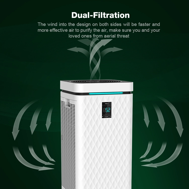 Hot Sale Anion Negative Ion H13 HEPA Filter Home Office Air Purifier for 56-96 M2 Coverage Area