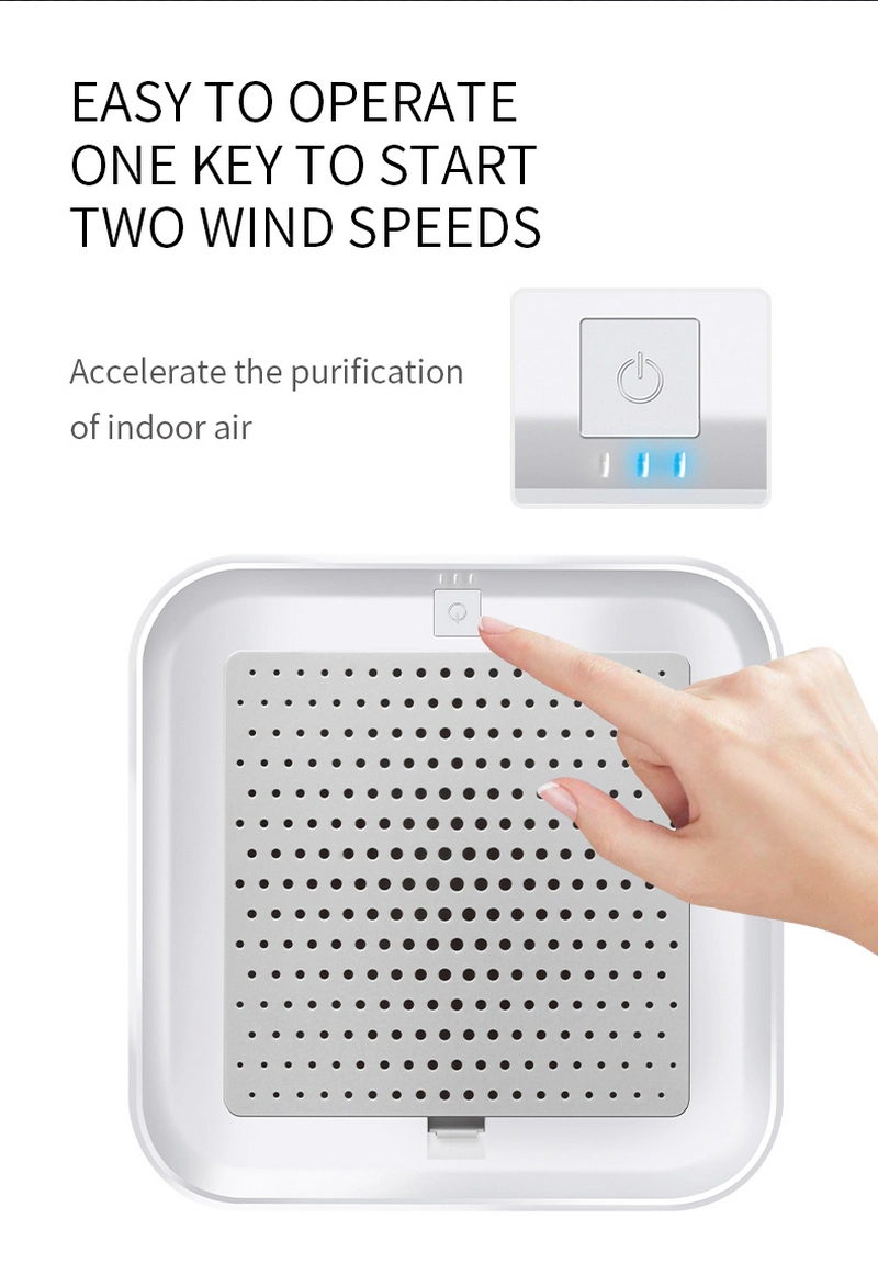 Portable Air Purifier for Home with True HEPA Filters Desktop USB Air Cleaner Ionizer Freshener for Cigarette Smoke