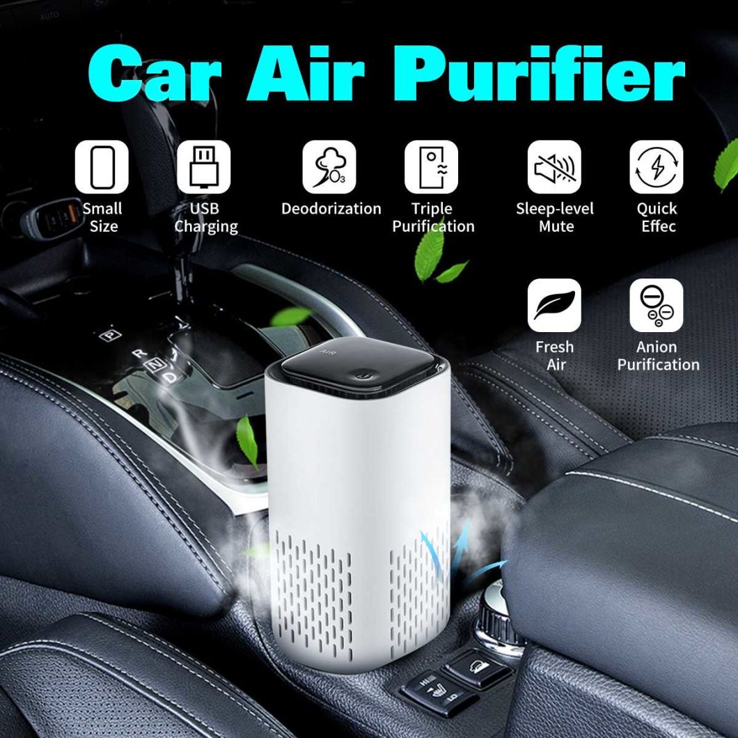 Factory Patented USB Rechargeable Anion Air Purifier for Home/Car Ozone Generator