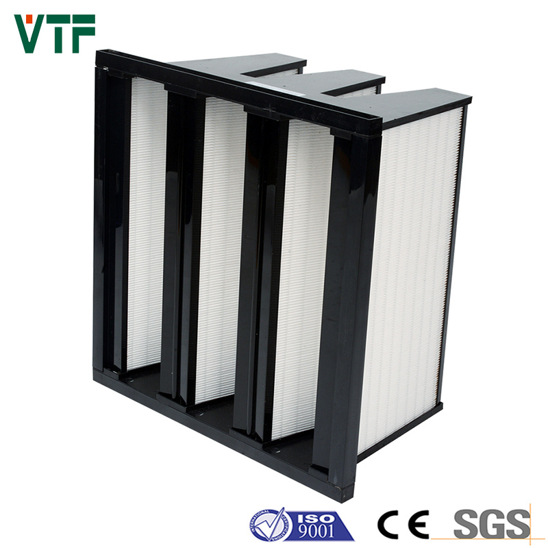 Mini-Pleated Air Filter HAVC Vbank Filter High Air Flow Ventilation Filter