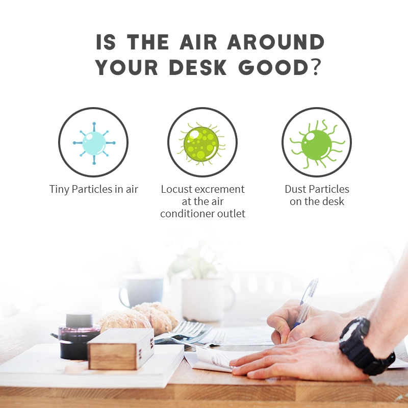 Remove Smoke, Home Use Desk Air Purifier