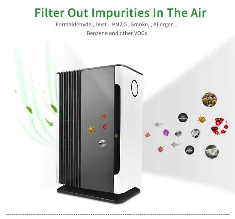 Home Air Purification Ionizer Generator HEPA Filter Office Air Purifier