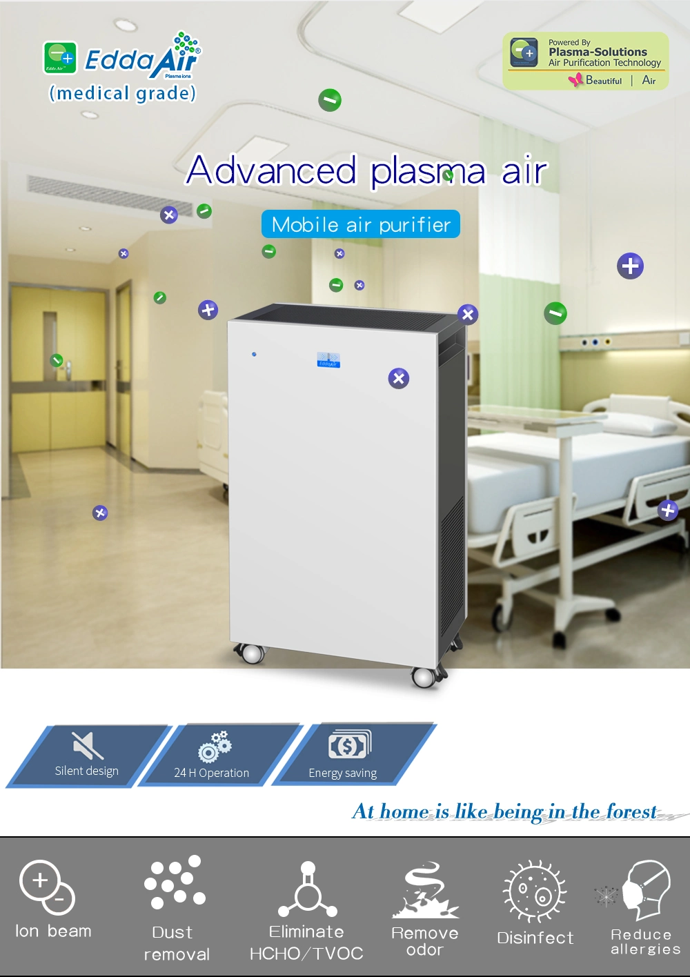 Household Ionizer Room Sterilization Commercial Air Cleaner Air Plasma Air Purifier