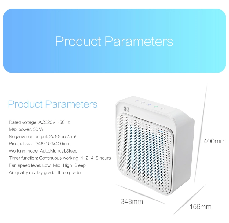 Newest Table Use Air Purifier HEPA Composite Filter Air Cleaner