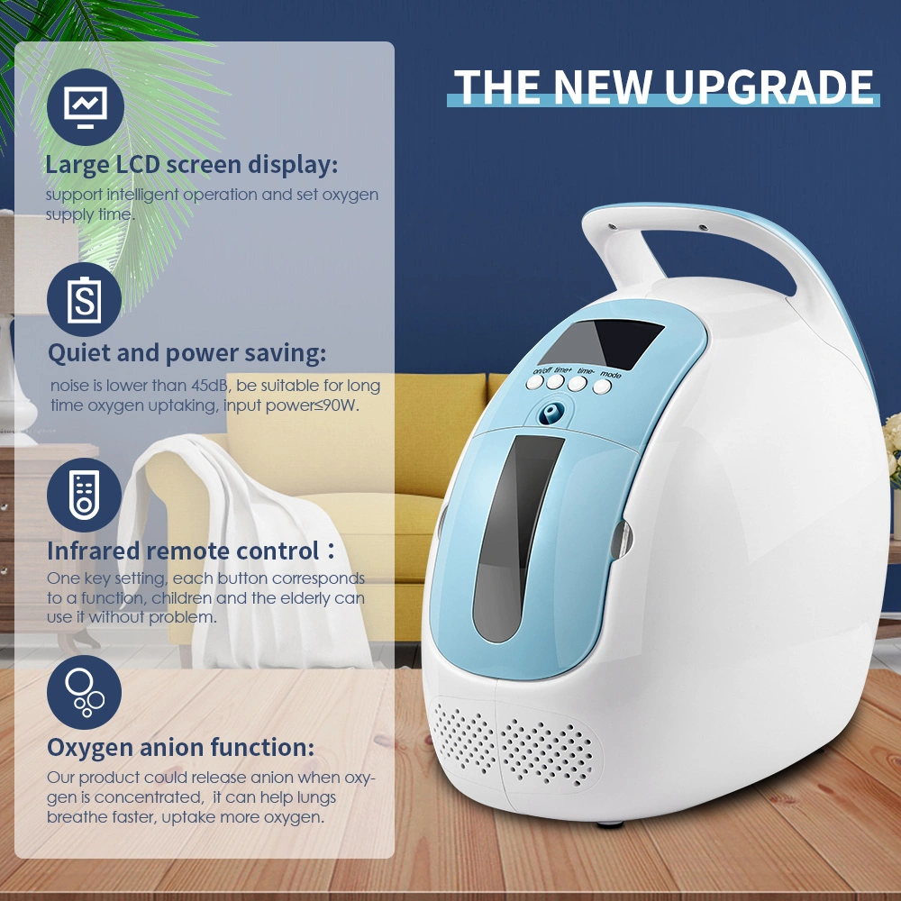 Portable Oxygen Breathing Machine 1-5L Car Purifier Household Oxygen Concentrator Generator with Factory Price