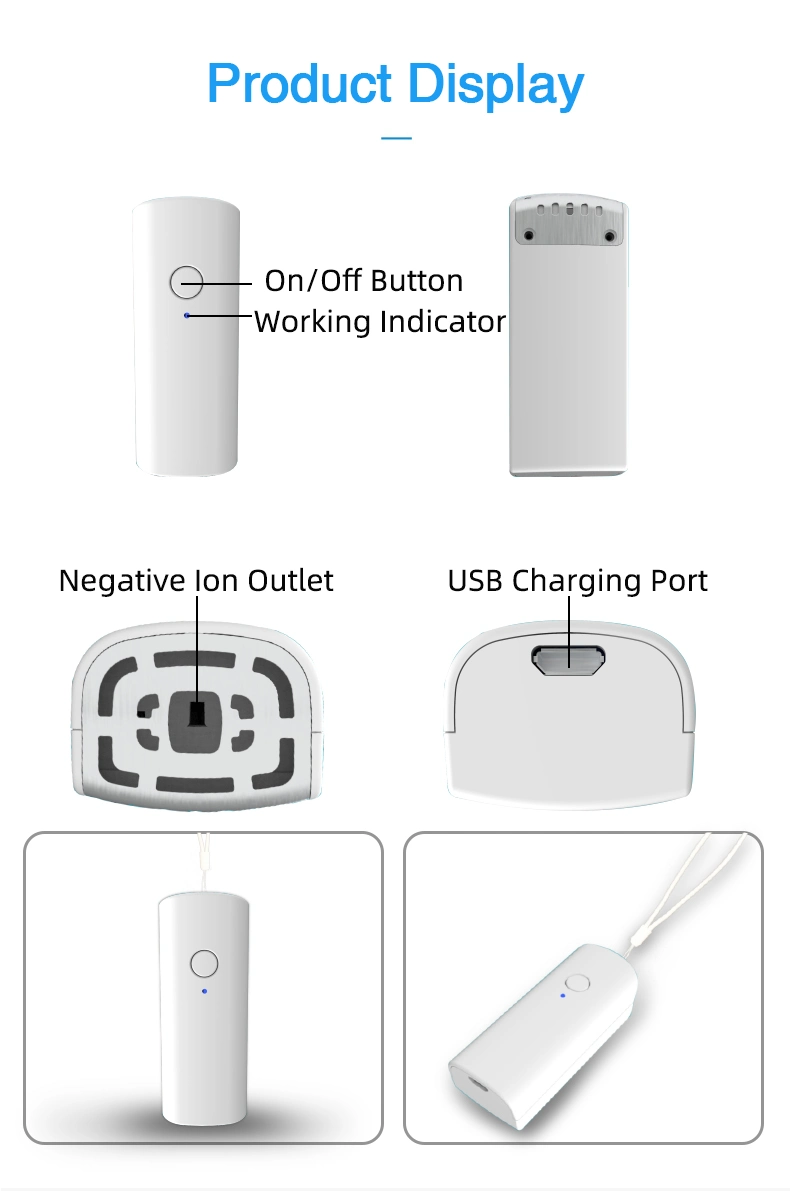 Necklace USB Mini Anion Air Purifier Personal Air Sterilizer