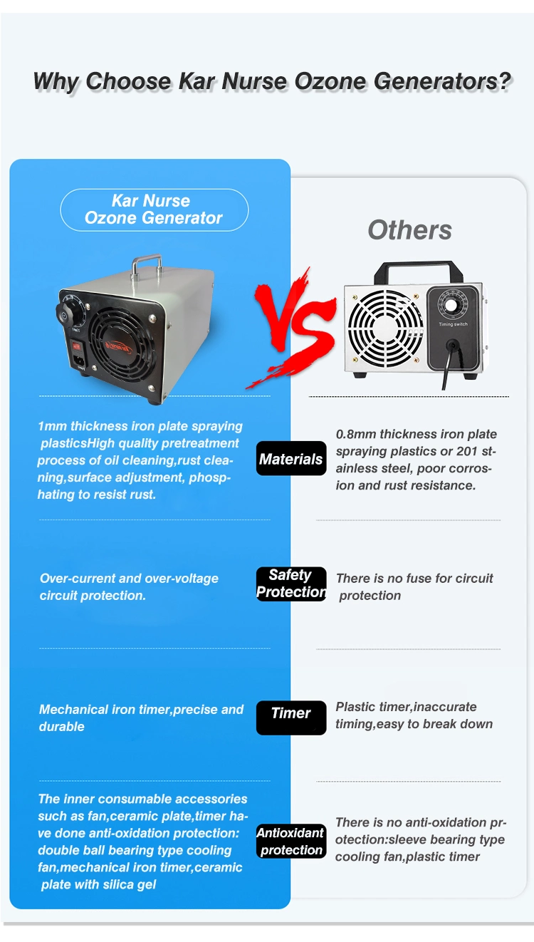 Global Ozone Supplier High Capacity 10g O3 Ozone Generator for Air Purifying