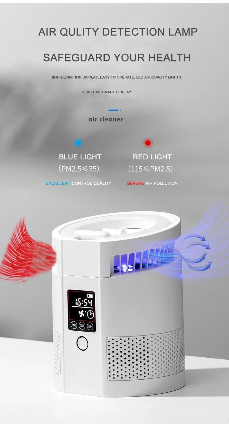Air Purifier Negative Ion Air Purifier with Smart Desk Lamp