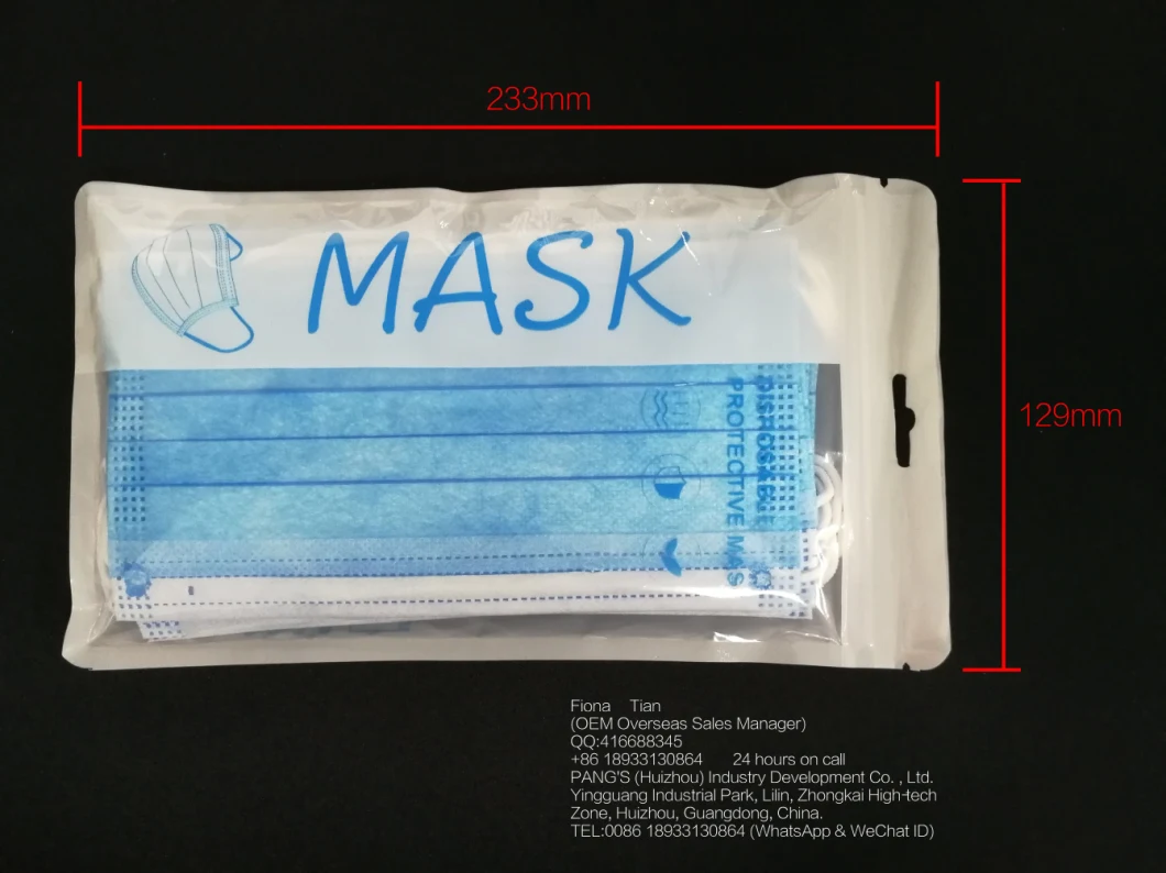 Factory 3ply Disposable Air Purifying Respirator Non Sterilization Civil Protective Non-Woven Ear Loop Mask