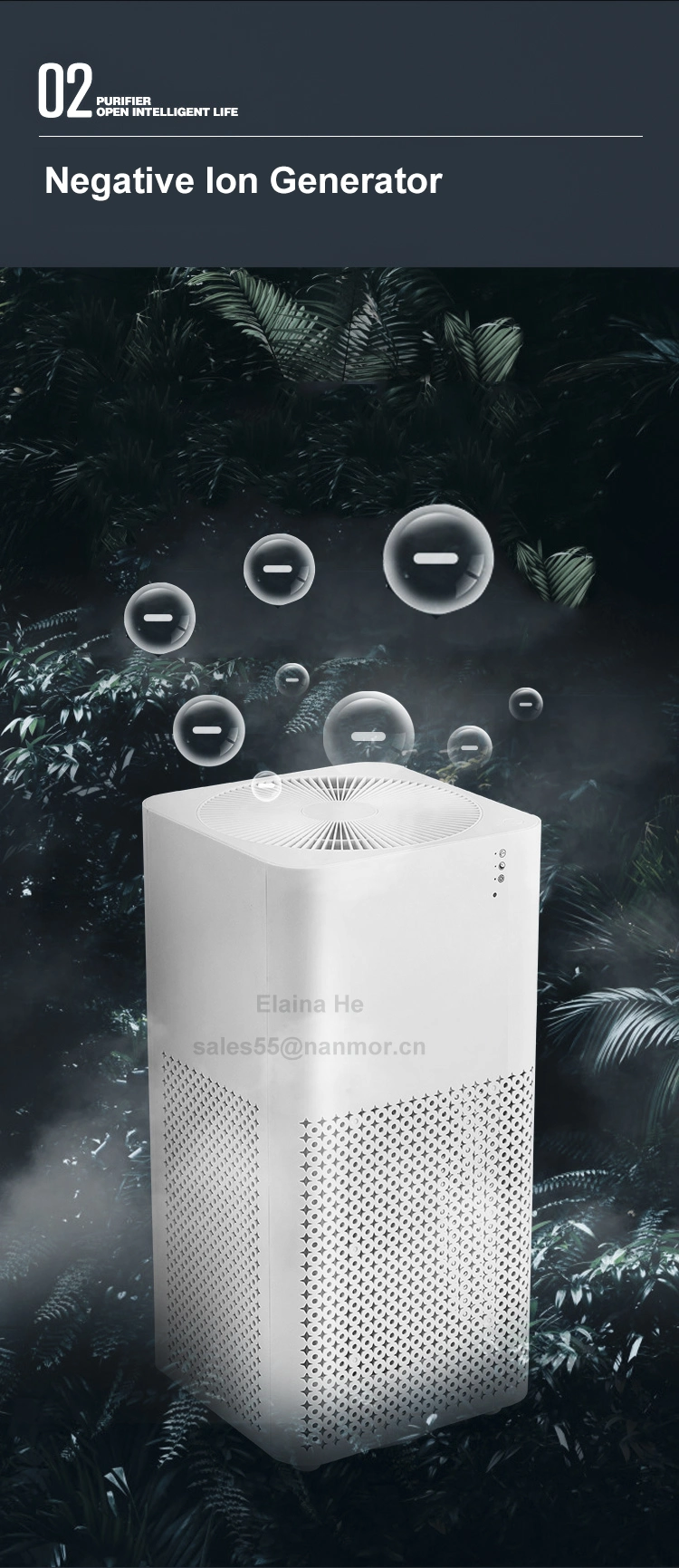 Home Ionizer Air Purifier Commercial HEPA Filter Air Purifiers