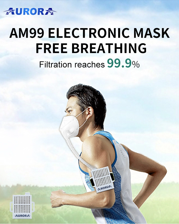 Portable Air Purifier Mask Aurora H13 HEPA Filter Wearable Mask