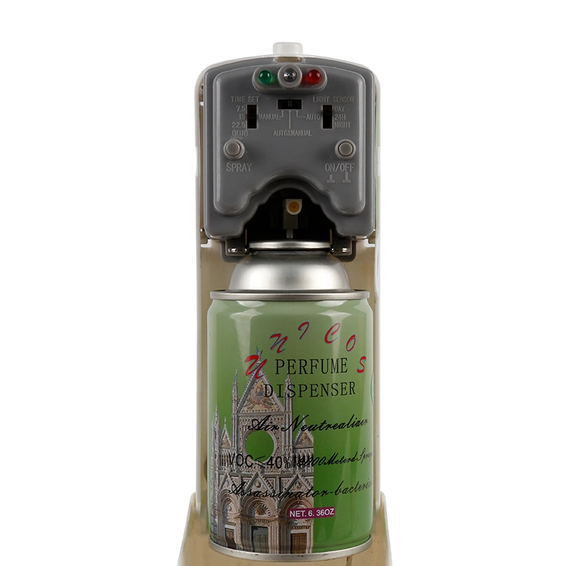 Car Air Freshener Ppplastic LED Automatic Liquid Perfume Dispenser Refillable Bottle/Can Air Freshener/Aerosol Dispenser Car Air Freshener Dispenser