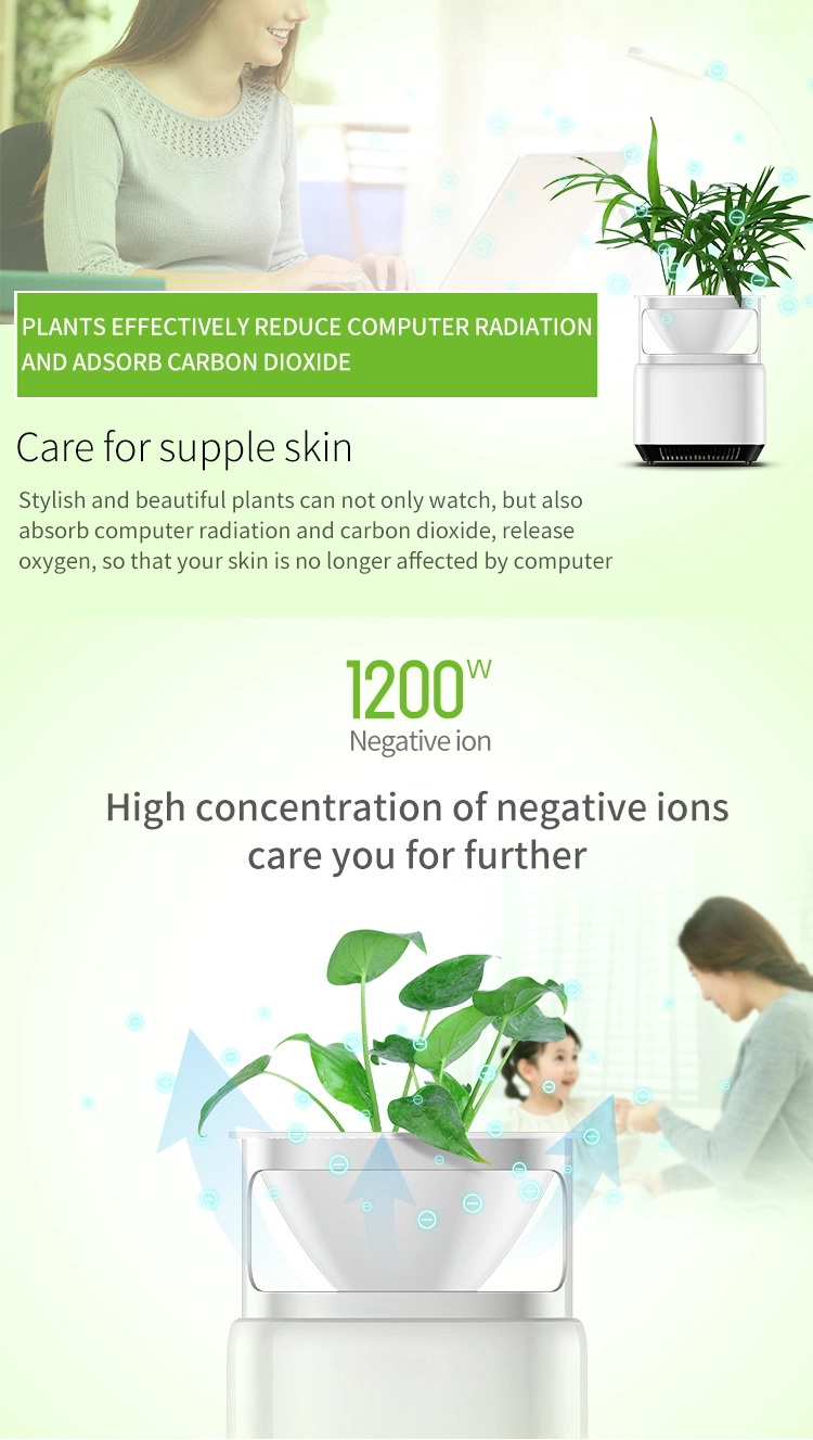 2020 HEPA Filter Air Purifier Home Negative Ion Generator Air Purifier for Plant and Flower