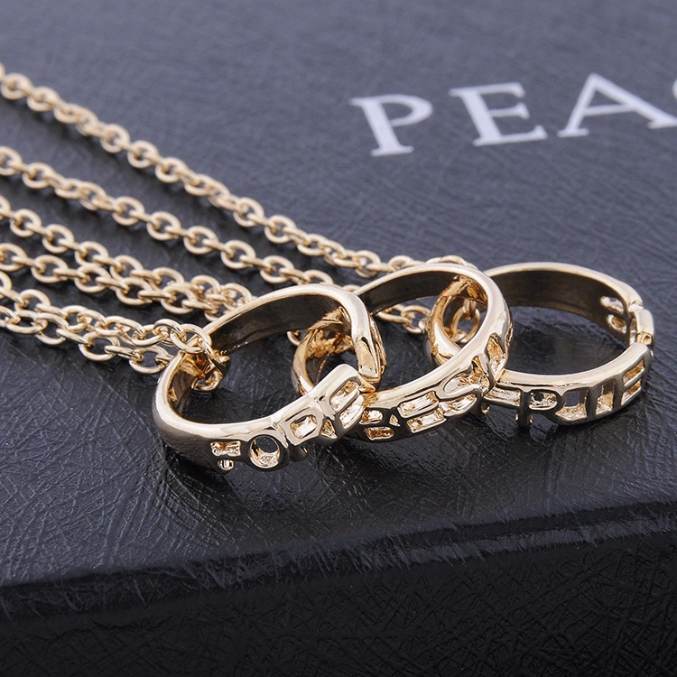 Fashion Gold Best Friends Forever Necklace Set for Women