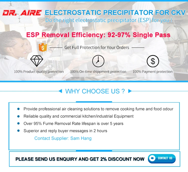 Dr. Aire Commercial Kitchen Electrostatic Air Purifier Filter Air Cleaner