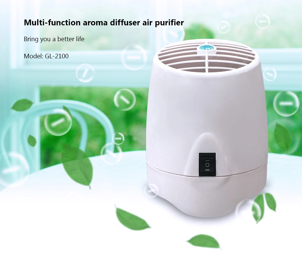 Desktop Air Cleaner Ozone Ionizer Aroma Oil Diffuser Air Purifier