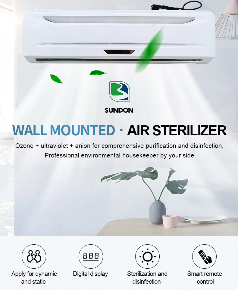 Sundon Wall Mounted 10g/H Ozone Generator Air Source Ozone Purifier + Ultroviolet + Anion Generator