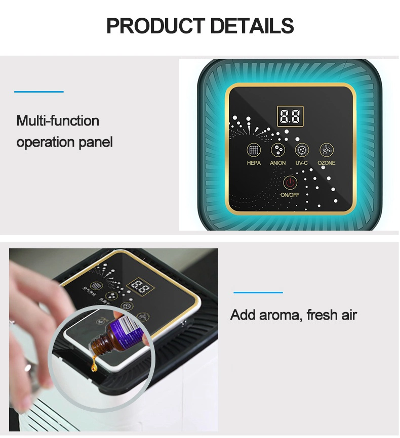 3u Desktop Smart Room Ionizer Portable Mini Air Purifier Home