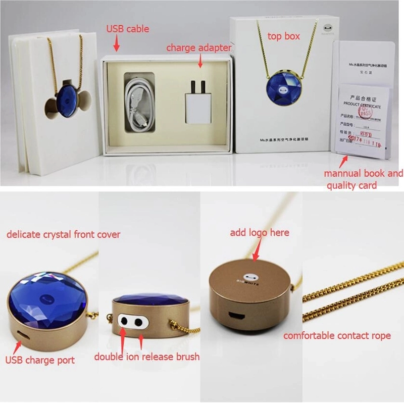 Mini Wearable Personal Necklace Air Purifier