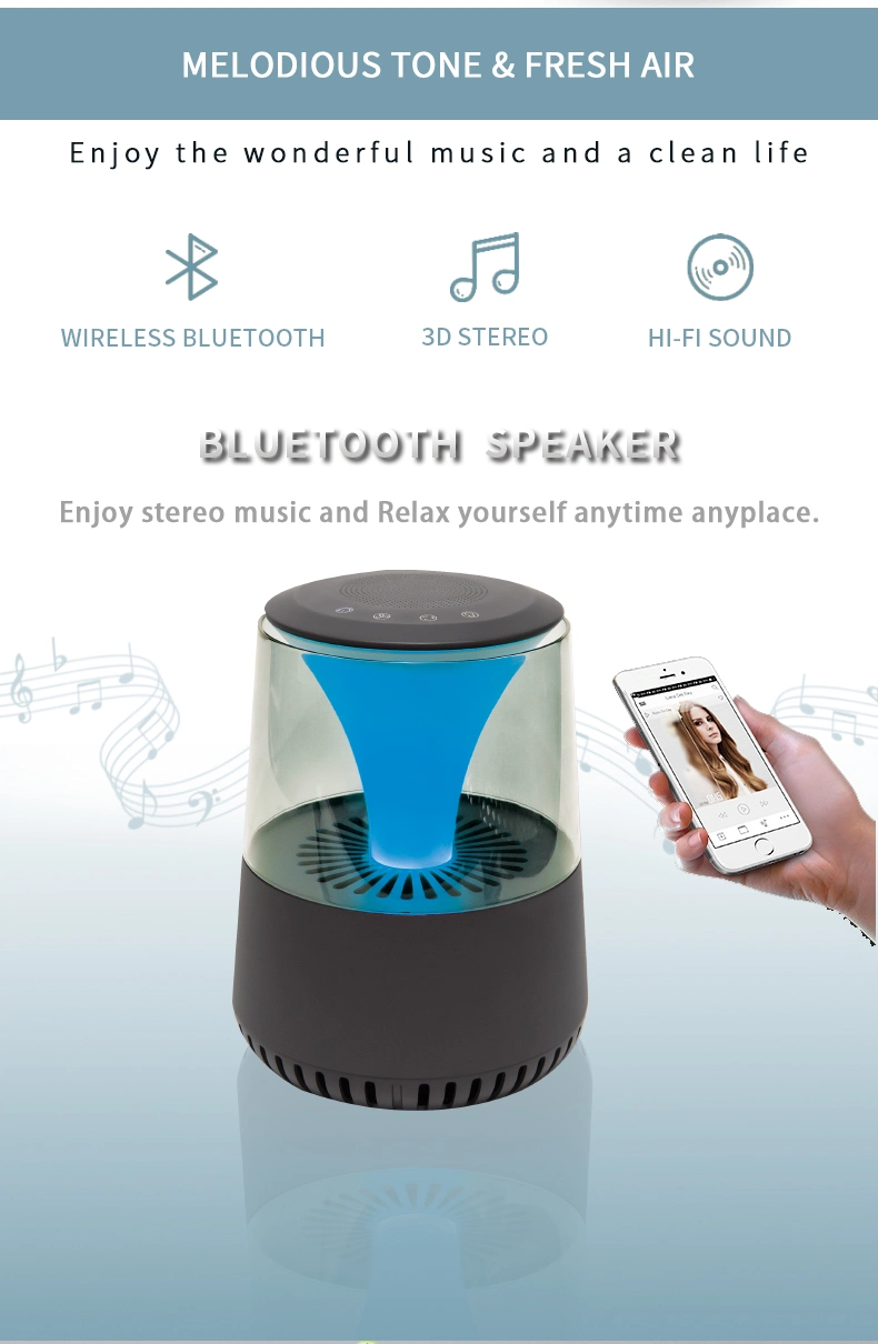 Bluetooth Speaker Air Purifier Aroma Desktop Air Cleaner 3u