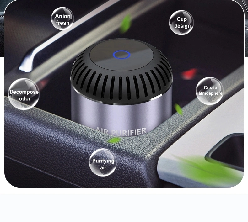 Portable Smart Car Air Purifier Car Ionizer Purifier with USB