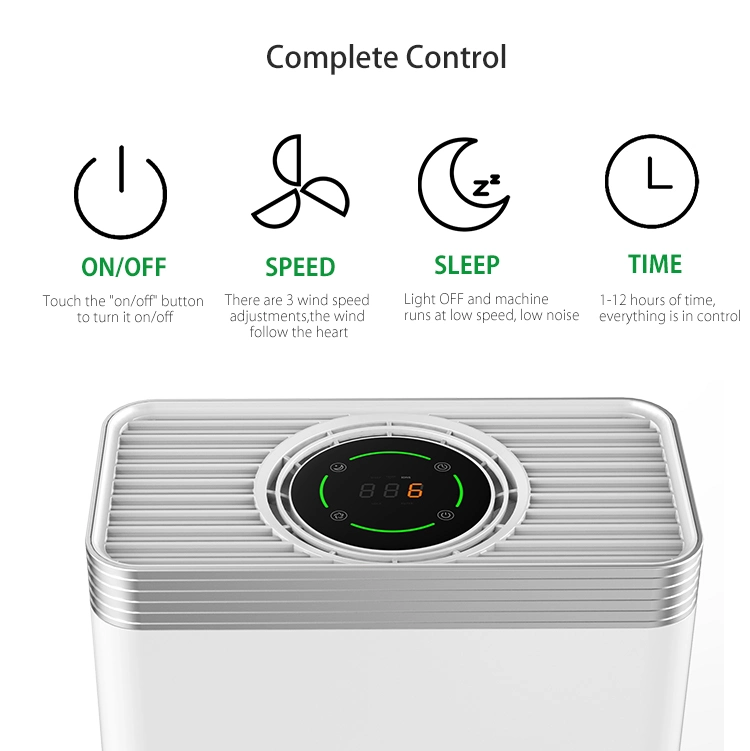 Touch Panel Control HEPA Office Air Filter Electric Air Purifier Pm2.5 LED Display