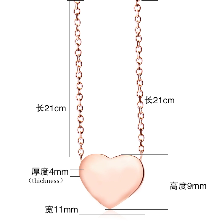 Fashion Love Necklace, 18k Rose Gold Necklace Stainless Steel Jewelry Necklace (hdx1119)