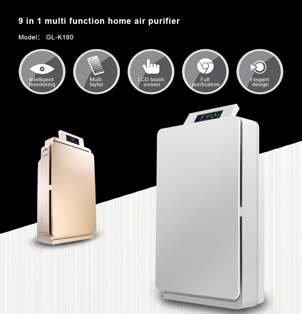 Office Air Purifier with UV Function Air Quality Sensor
