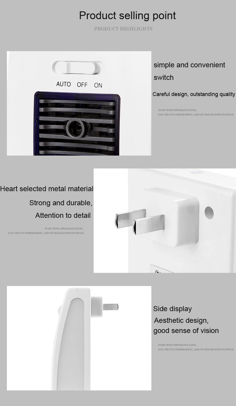 Auto People Sense Negative Ion Generator Night Light Anion Releaser Indoor Automatic Bathroom Air Cleaner