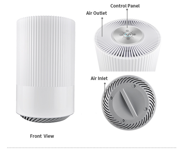 Desktop Air Purifier for Bedroom Office with HEPA Filter