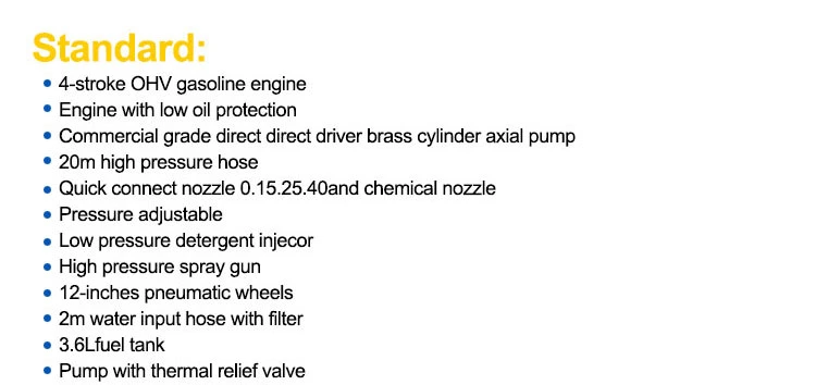 Bison Commercial High Pressure Washer Engine Car Gas Power Washer Pump Water Cleaner Jetwash