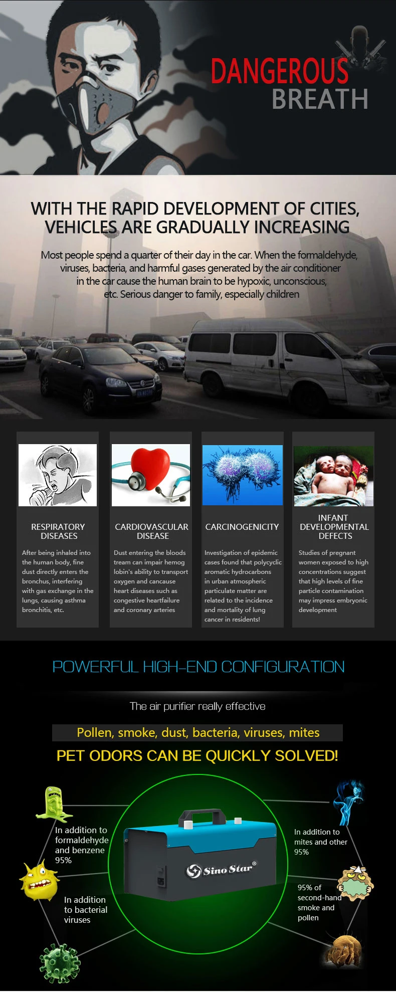 Sja100 Factory Wholesale 110V220V Car Disinfection Machine for in-Car Atomizing Sterilizer