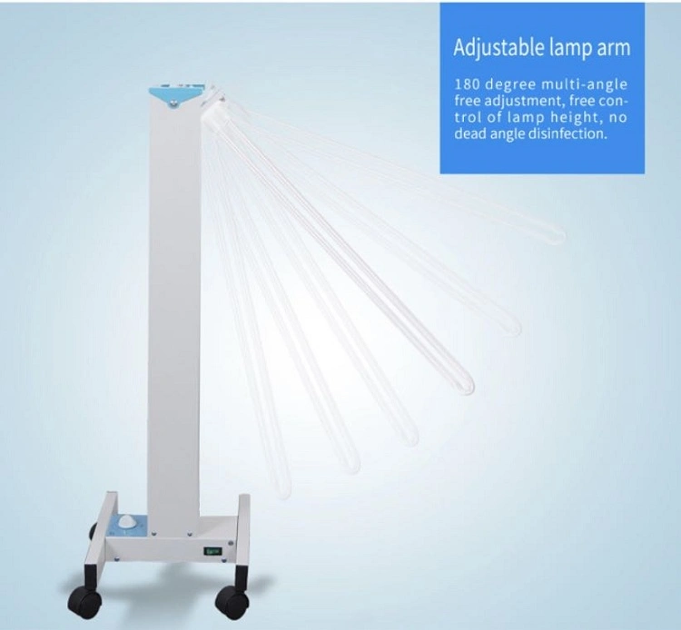 Snxin 80W UV Lamp Trolley UV Light Sterilizer 220V for Office Home Air and Object Disinfection