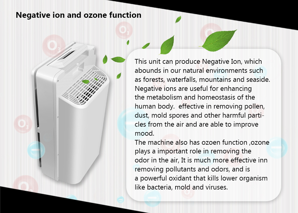 Office Air Purifier with UV Function Air Quality Sensor