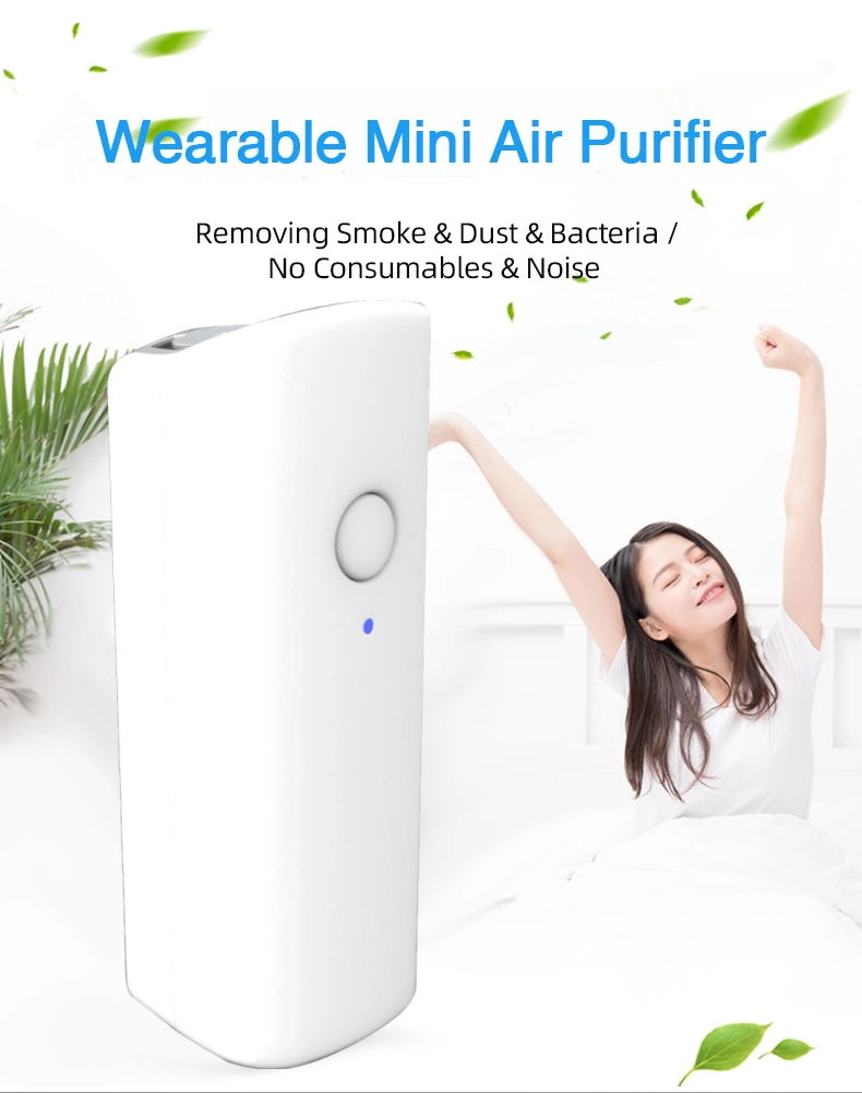 China Manufacturer Necklace USB Air Sterilizer Outdoor for 80 Hours Air Purifier