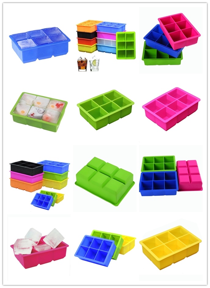 6 Cavity Silicone Ice Cube Tray Mould Maker